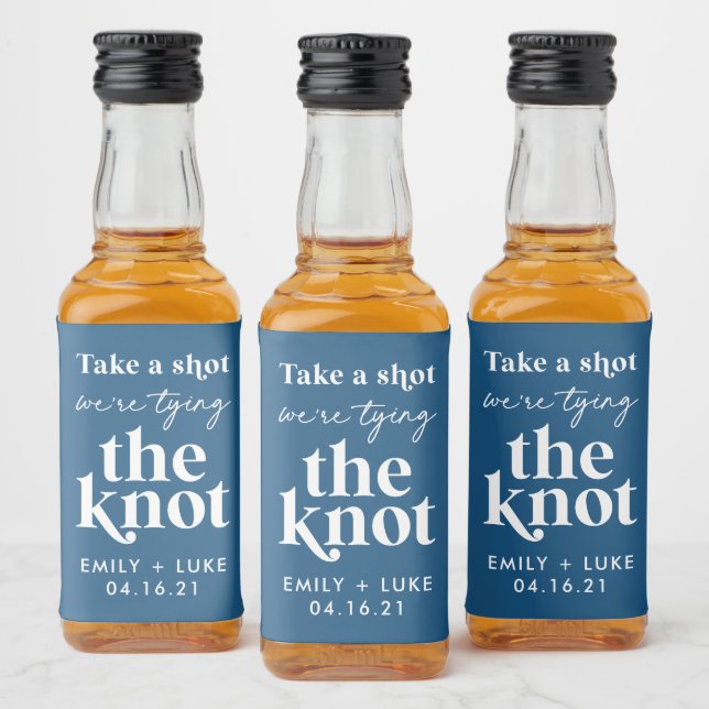 Take a Shot We're Tying the Knot Engagement Favour Liquor Bottle Label (Bottles)