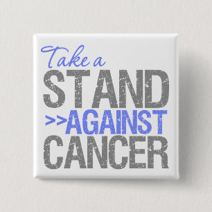 Take a Stand Against Cancer - Oesophageal Cancer 15 Cm Square Badge