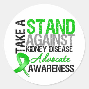 Take a Stand Against Kidney Disease Classic Round Sticker