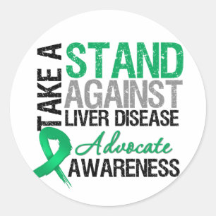 Take a Stand Against Liver Disease Classic Round Sticker