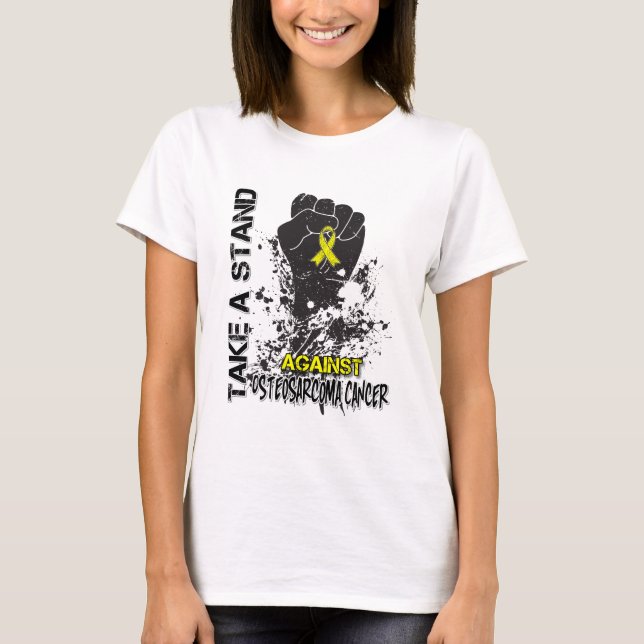 Take a Stand Against Osteosarcoma T-Shirt (Front)