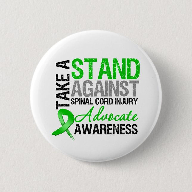 * Take a Stand Against Spinal Cord Injury 6 Cm Round Badge (Front)