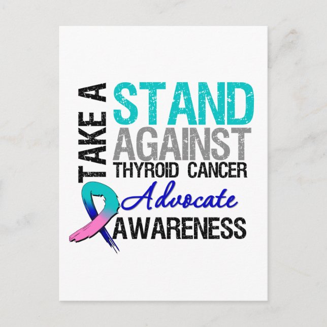 Take a Stand Against Thyroid Cancer Postcard (Front)