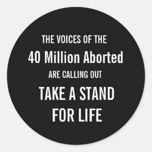 "Take a stand for Life" Sticker Sheet