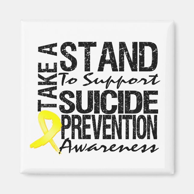 Take A Stand To Support Suicide Prevention Magnet (Front)
