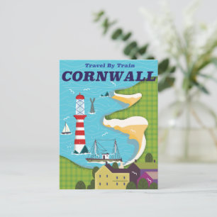 Take a train to Cornwall Postcard