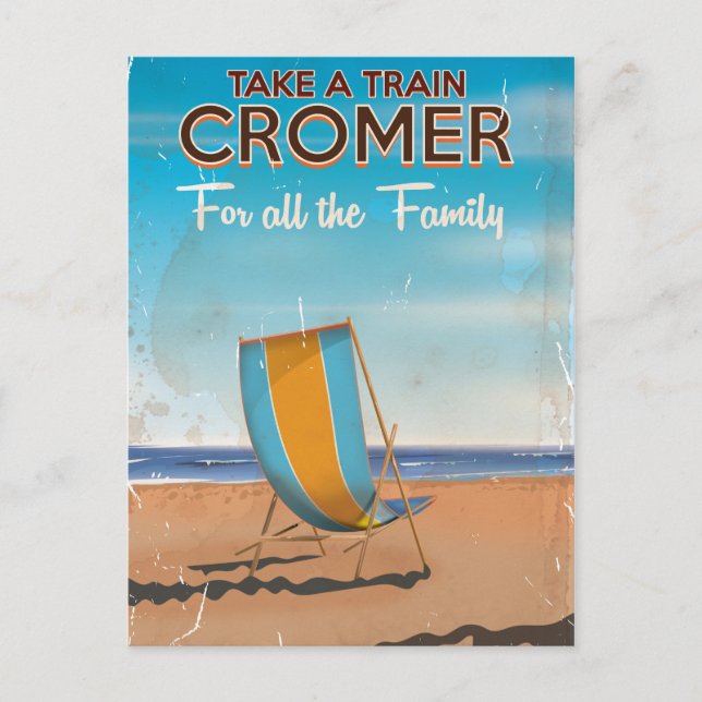 Take a Train to Cromer travel poster. Postcard (Front)