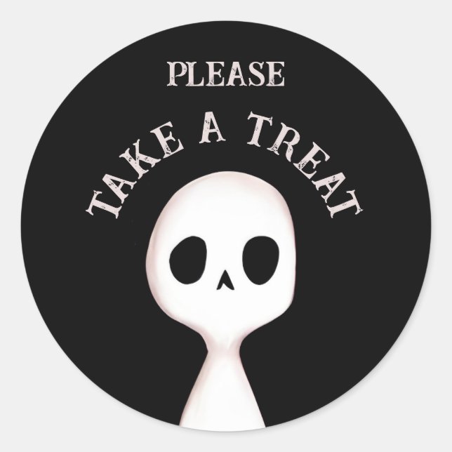 Take a treat classic round sticker (Front)