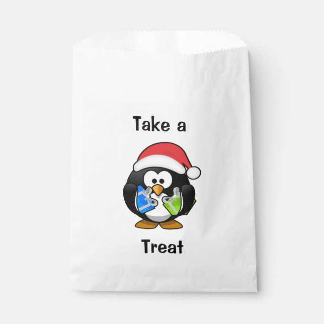 Take a Treat Cute Penguin Favour Bag (Front)