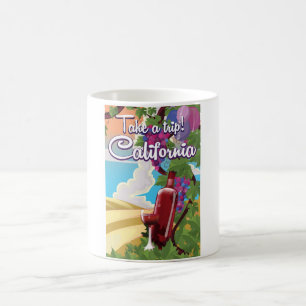 Take a Trip! California vintage wine travel poster Coffee Mug
