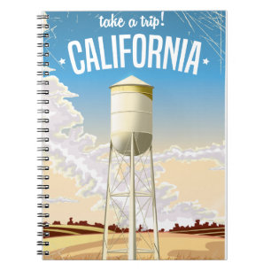 Take a Trip Retro California travel poster Notebook