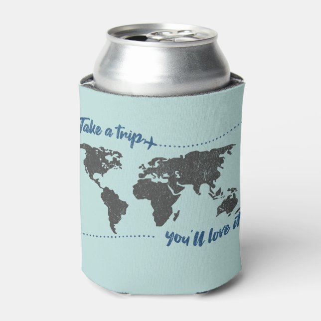 Take a trip, you'll love it can cooler (Can Front)
