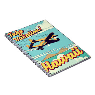 Take a vacation! Hawaii travel cartoon Notebook