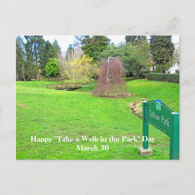 Take a Walk in the Park Day Postcard (Front)