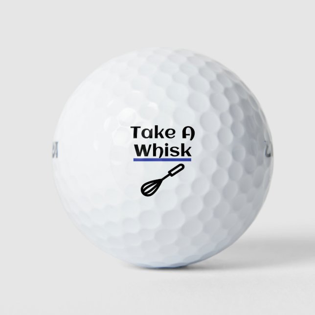 Take A Whisk Baking Pun Cooking Gift Funny Golf Balls (Front)