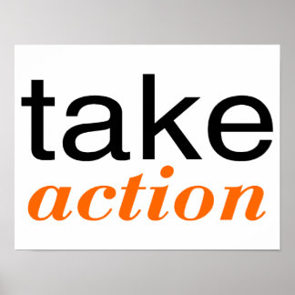 Take Action Orange Poster