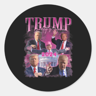 Take America Back, Daddys Home Trump Pink Bootleg Classic Round Sticker