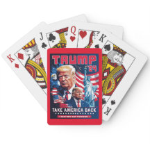 Take America Back Patriotic Trump 2024 Poker Cards