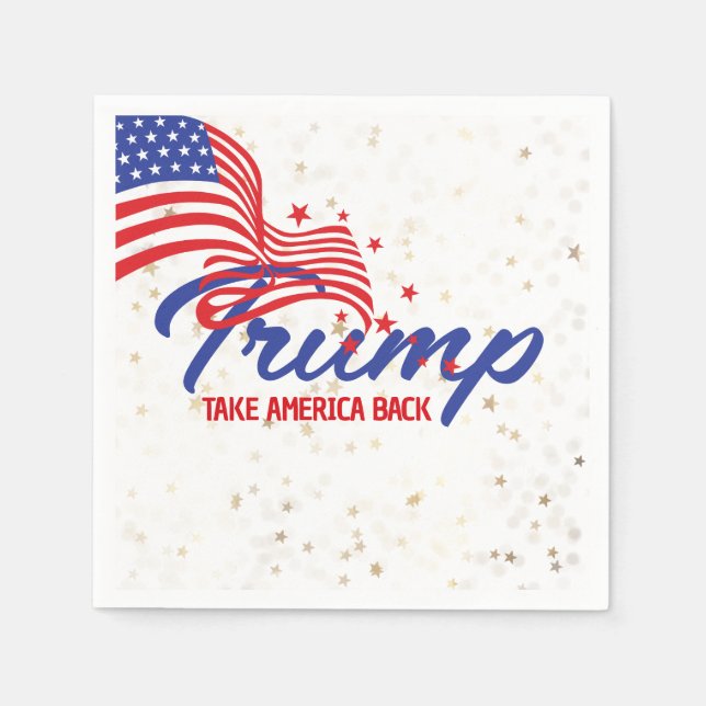TAKE AMERICA BACK Trump Slogan Napkin (Front)