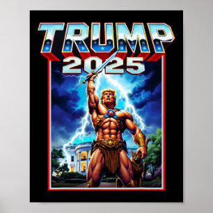 Take America Byck Retro President Trump Superhero Poster