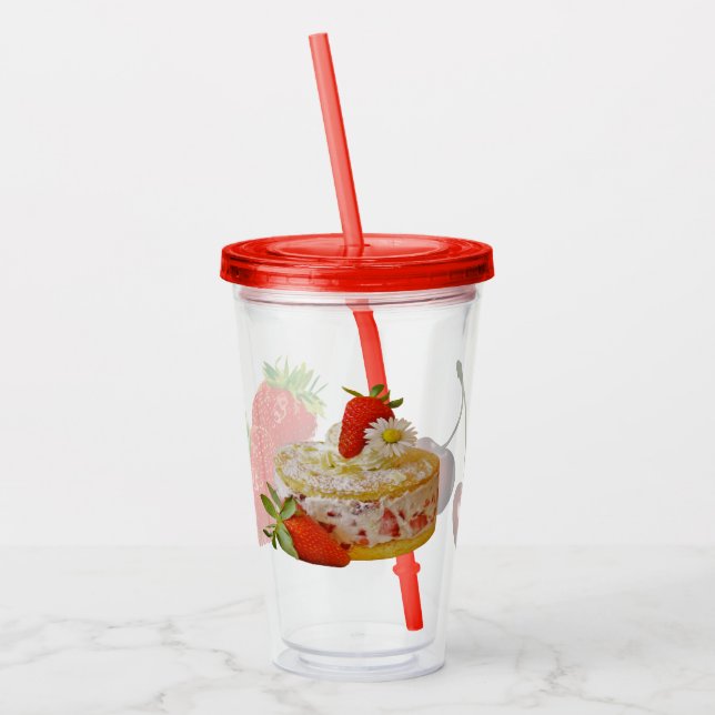 Take away mugg — Fruit Acrylic Tumbler (Left)