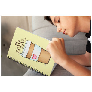 Take Away, Paper Cup of Coffee Love Notebook