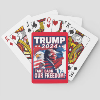 Take Back Our Freedom Donald Trump Profile 2024 Playing Cards