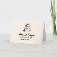 Take Care Cards - Marie Curie Is Cheering You On