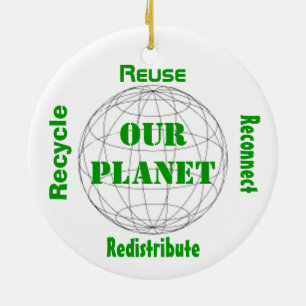 Take Care of Our Planet Ceramic Ornament