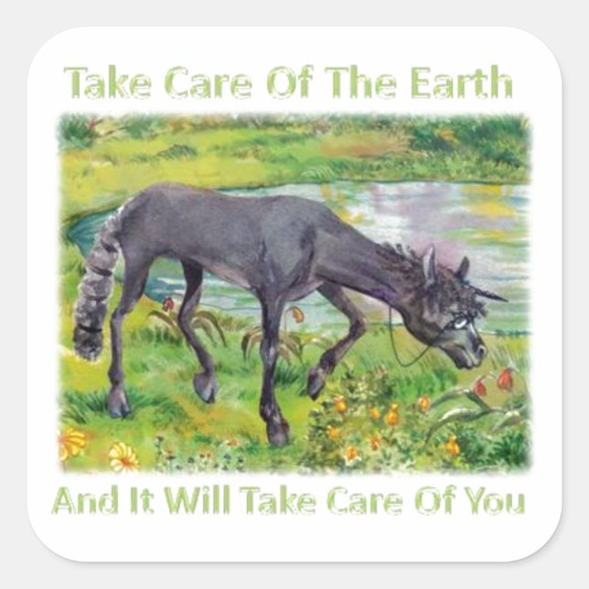 Take Care Of The Earth Iown Sticker (Front)