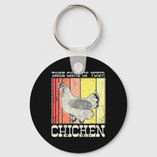 Take Care Of Your Chicken - Funny Footll Farmer Qu Key Ring