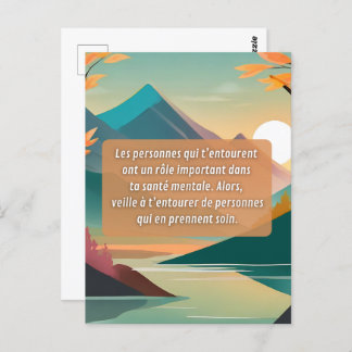 Take care of your mental health postcard