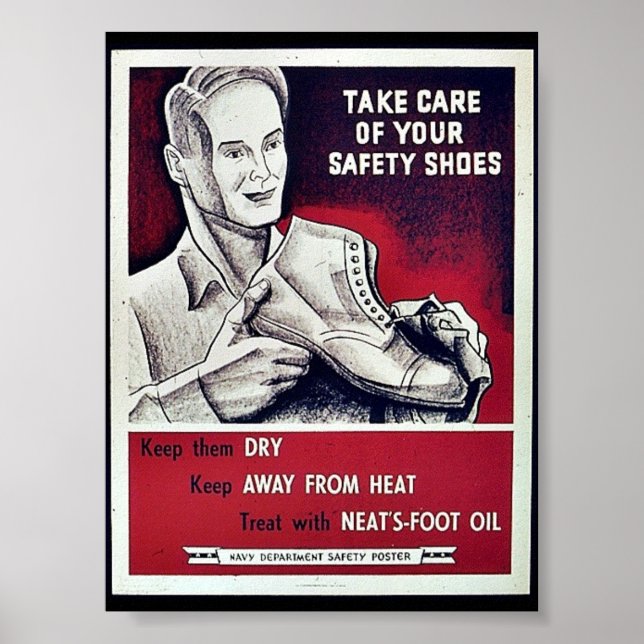 Take Care Of Your Safety Shoes Poster (Front)