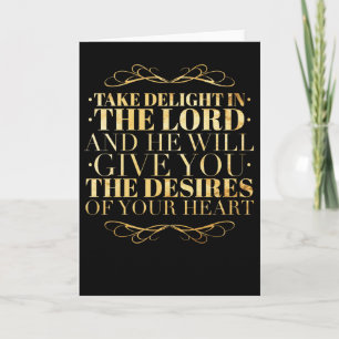 Take Delight in the Lord - Bible Quote Card