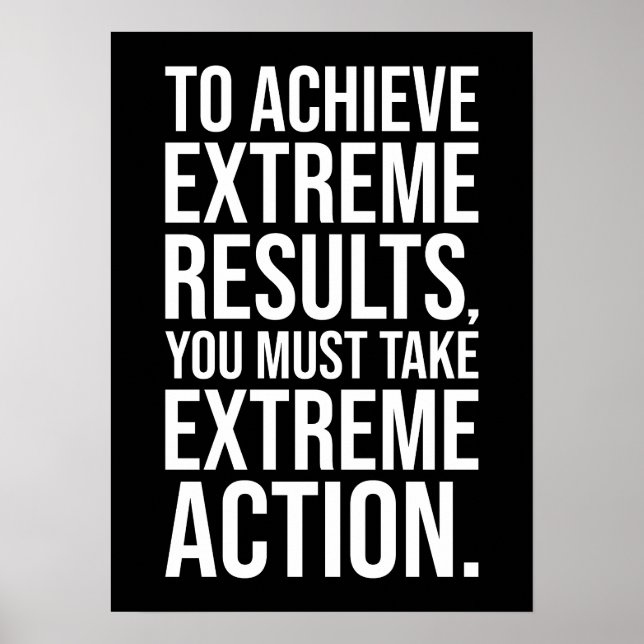 Take Extreme Action - Gym, Hustle, Success Poster (Front)