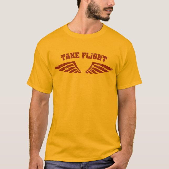 Take Flight Aviation Wings T-Shirt (Front)