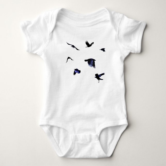 Take Flight Crow Baby Bodysuit (Front)