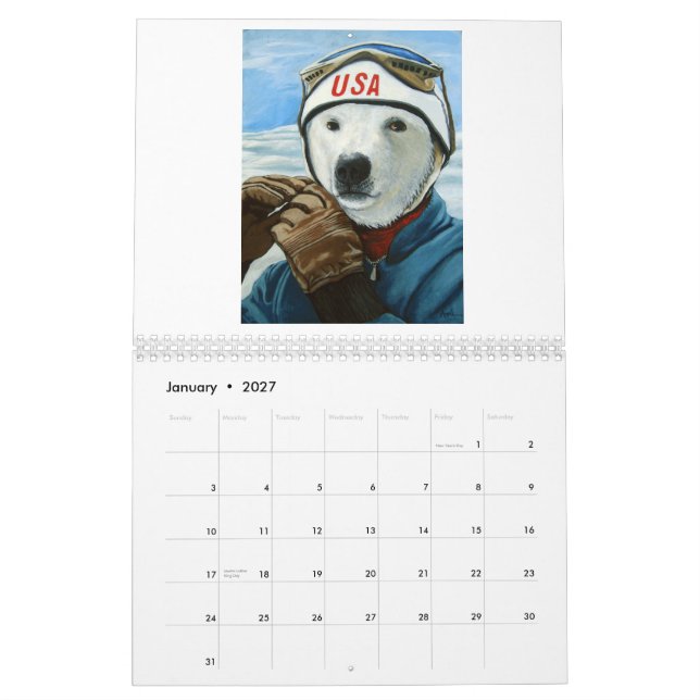 Take Flight in the New Year Calendar (Jan 2027)