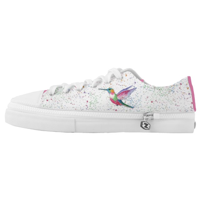 Take flight in these beautiful sneakers! low tops (Left Shoe Outside)