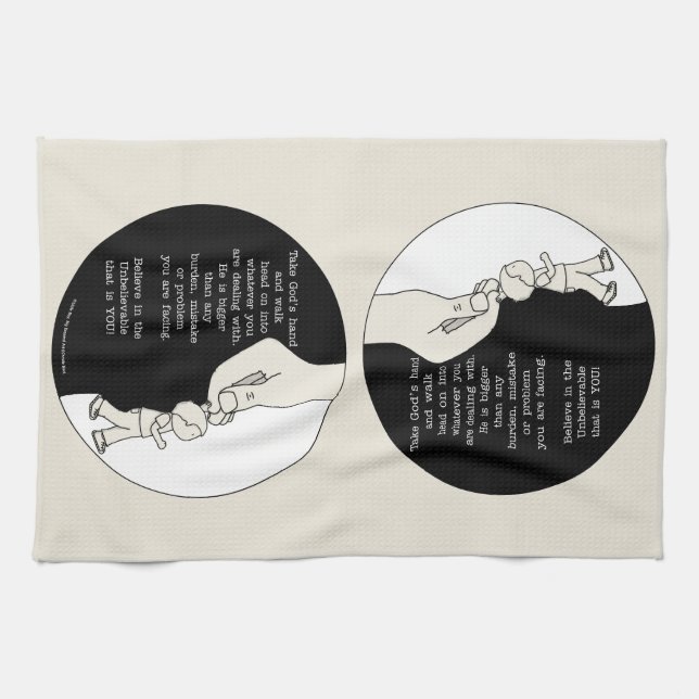 Take God’s Hand Tea Towel (Horizontal)