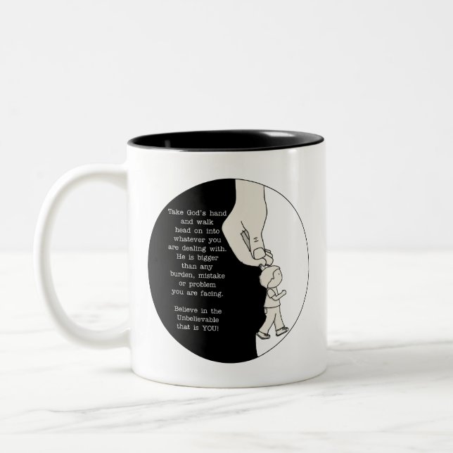 Take God’s Hand Two-Tone Coffee Mug (Left)
