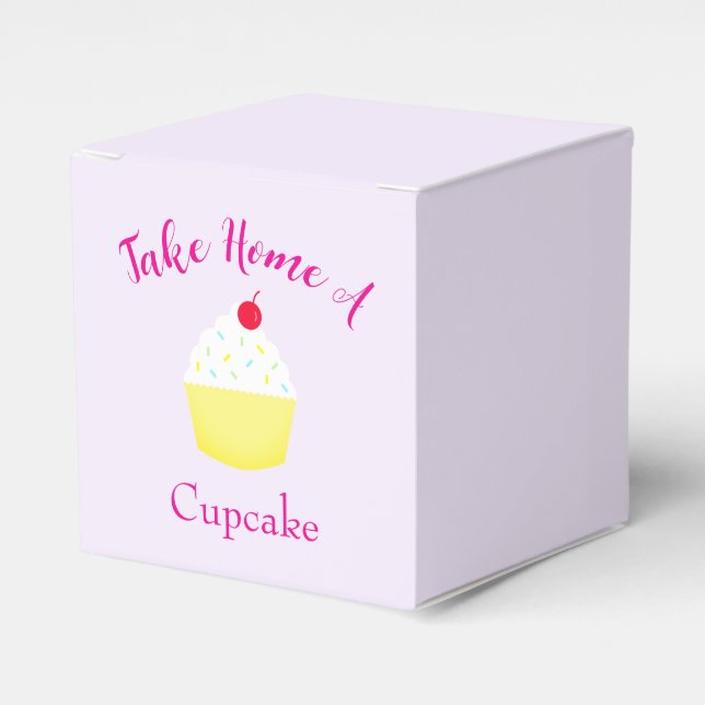 Take Home A Cupcake Baking Birthday Favour Box (Front Side)