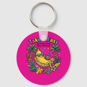Take It Easy – Chill Banana Vibes Key Ring