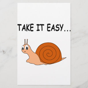 Take It Easy Cute Cartoon Snail