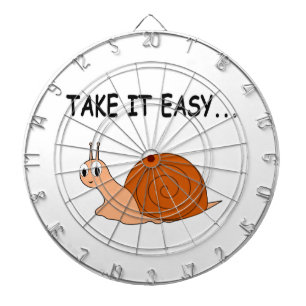 Take It Easy Cute Cartoon Snail Dartboard