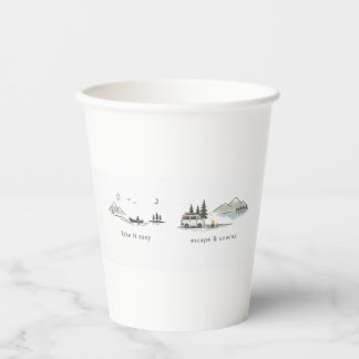 Take It Easy / Escape & Unwind – Minimalist Nature Paper Cups