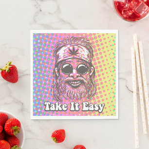 Take It Easy Hippie Napkin