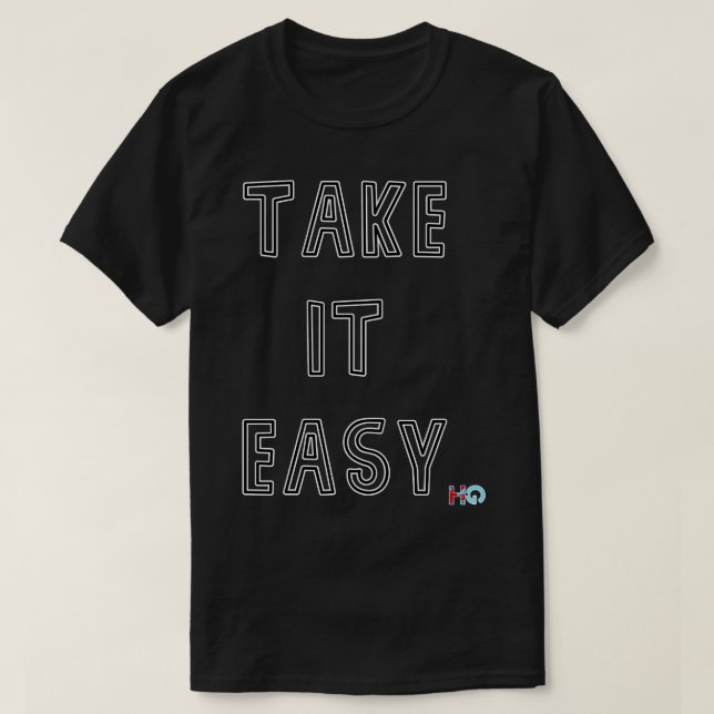 Take it Easy Hipster Golf T-Shirt (Design Front)