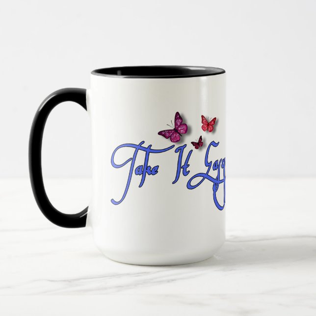  Take It Easy – Motivational Coffee Mug (Left)