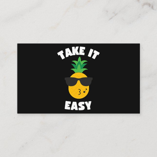 Take it easy pineapple 1 business card (Front)